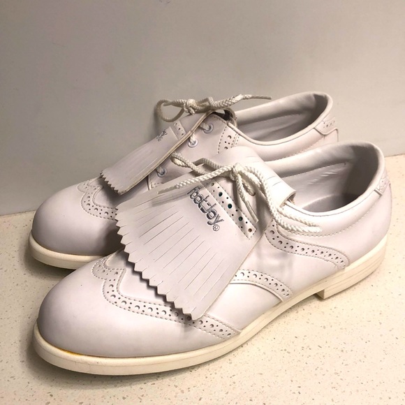 FootJoy Shoes - FootJoy SoftJoy Womens Golf White Oxfords Leather 48768 Size 8.5